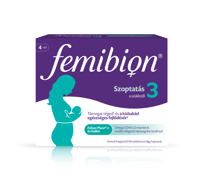 Femibion 3 Szoptatás étrend-kiegészítő 28 db kapszula + 28 db tabletta